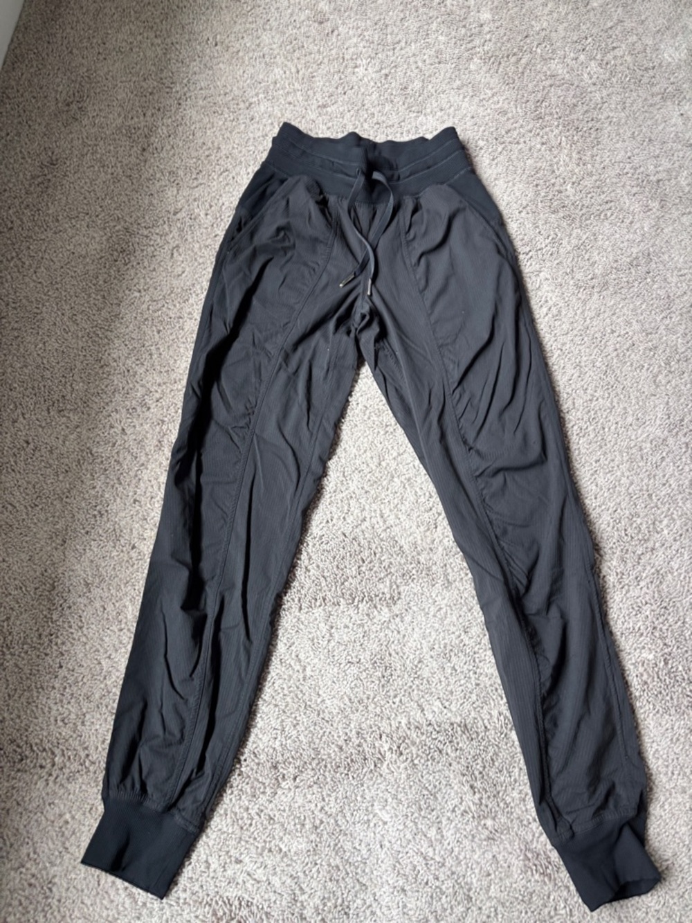 lululemon athletica Black Ribbed Cuff Joggers